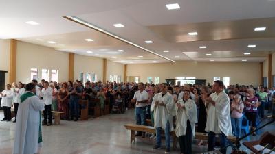 Festa em Louvor a SÃ£o SebastiÃ£o em Campo do Bugre Marcou Encerramento do Ciclo do Padre Edinaldo Mendes
